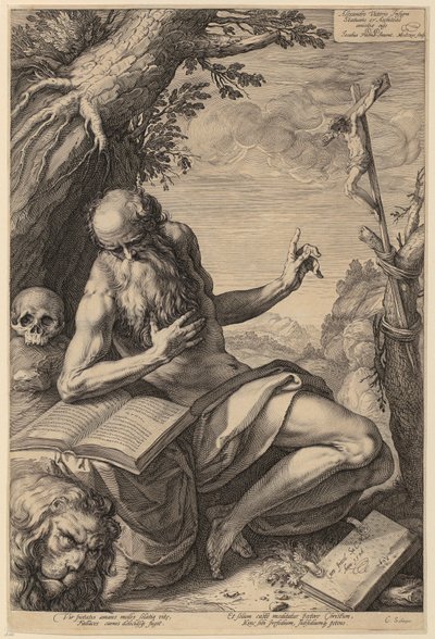 Porträtt av Dirck Volckertsz. Coornhert av Hendrick Goltzius