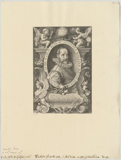 Porträtt av Hans Bol av Hendrick Goltzius