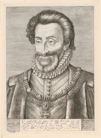 Porträtt av Henrik IV, kung av Frankrike av Hendrick Goltzius