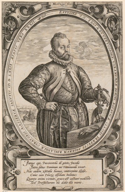 Porträtt av Jan [Johann] van Duvenvoorde av Hendrick Goltzius