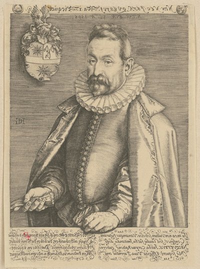 Porträtt av Jan Nicquet av Hendrick Goltzius