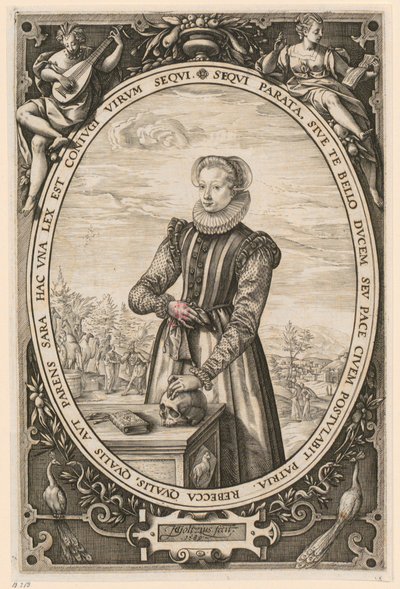 Porträtt av Josina Hamels av Hendrick Goltzius