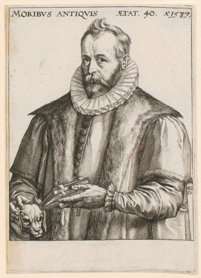 Porträtt av Justus Lipsius av Hendrick Goltzius