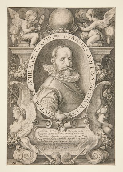 Porträtt av Hans Bol av Hendrick Goltzius