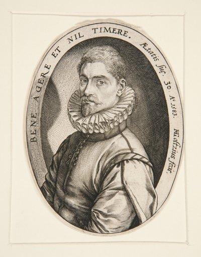 Porträtt av Hieronymous Scholiers av Hendrick Goltzius