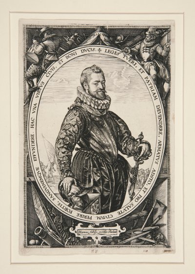 Porträtt av Jacques de la Faille av Hendrick Goltzius