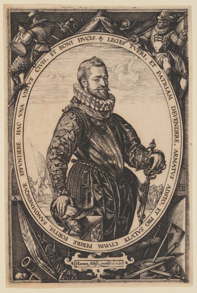 Porträtt av Jacques de la Faille av Hendrick Goltzius