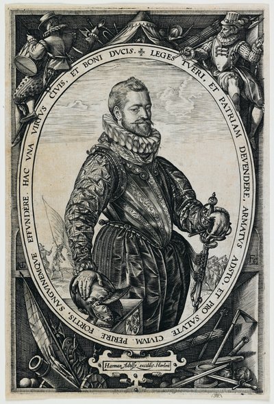 Porträtt av Jacques de la Faille av Hendrick Goltzius