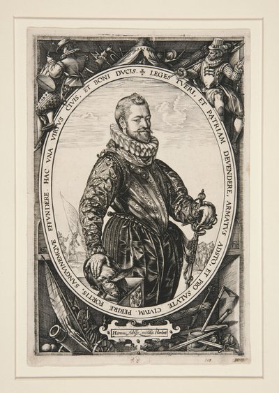 Porträtt av Jacques de la Faille av Hendrick Goltzius