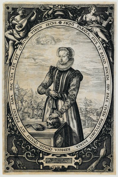 Porträtt av Josina Hamels av Hendrick Goltzius