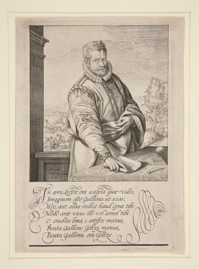 Porträtt av Philip Galle av Hendrick Goltzius