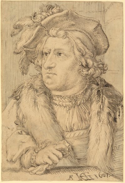 Porträtt av en man av Hendrick Goltzius