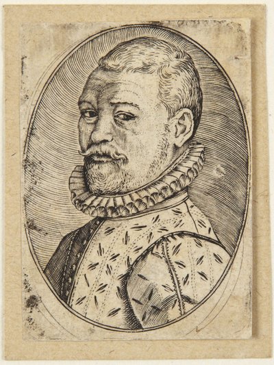 Porträtt av en man vänd åt vänster av Hendrick Goltzius