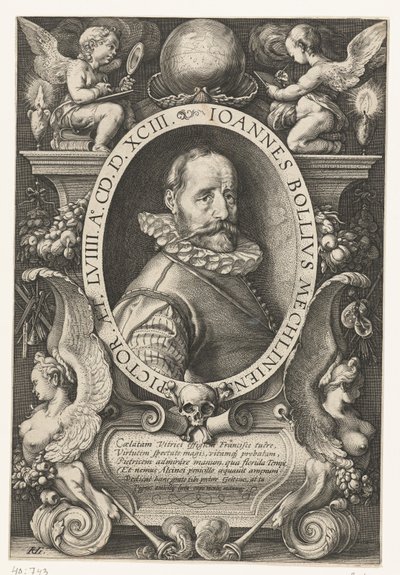 Porträtt av Hans Bol av Hendrick Goltzius