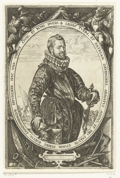 Porträtt av Jacques de la Faille av Hendrick Goltzius