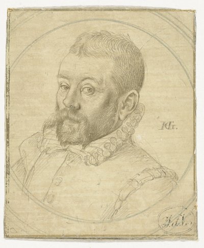 Porträtt av Lubbert Claesz. van der Weijden av Hendrick Goltzius