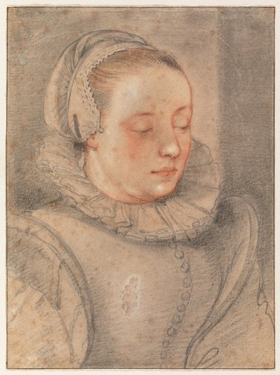 Porträtt av en ung kvinna av Hendrick Goltzius
