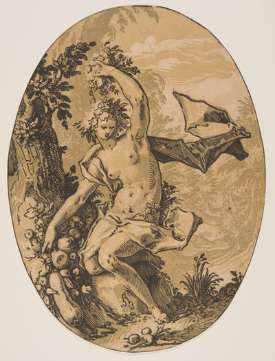 Proserpine, från Gudomarna av Hendrick Goltzius
