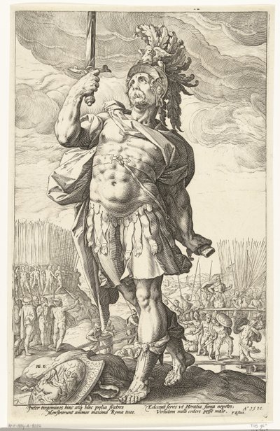 Publius Horace De Romeinse helden (serietitel) av Hendrick Goltzius