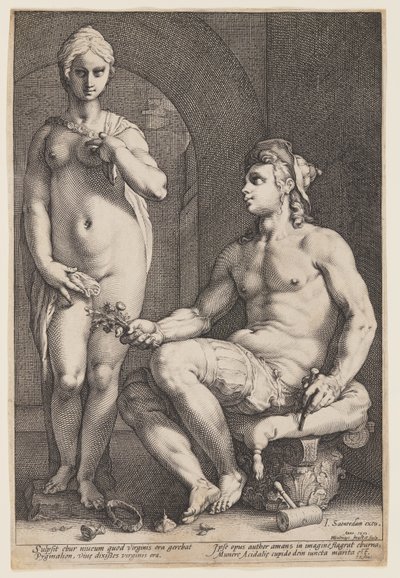 Pygmalion och Galatea av Hendrick Goltzius