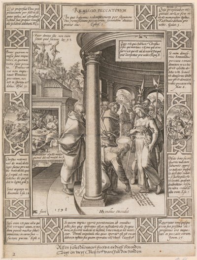 Remissio Peccatorum, blad 2 i serien ”Allegorier över den kristna tron” av Hendrick Goltzius