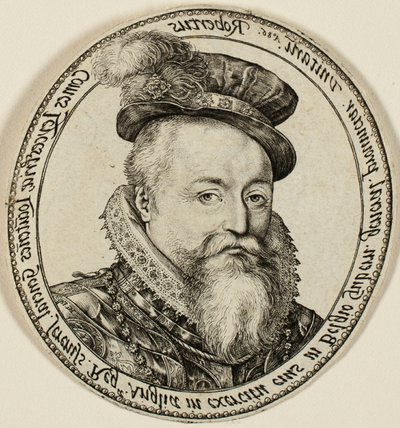 Robert Dudley, Earl of Leicester (1532-1588), engelsk adelsman, generalguvernör i Förenade provinserna 1585-87 av Hendrick Goltzius