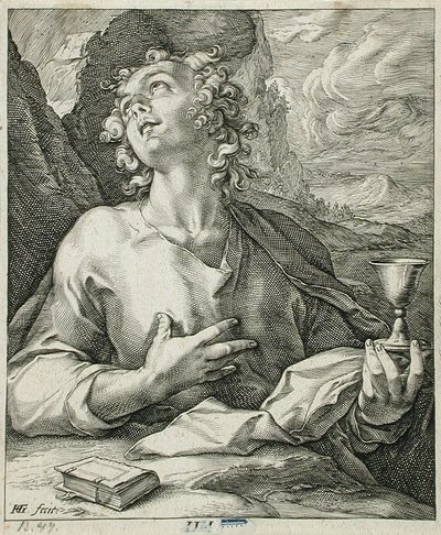 Sankt Johannes evangelisten av Hendrick Goltzius