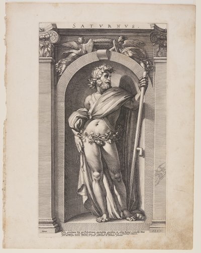Saturnus (Saturnus), från Åtta hedniska gudar av Hendrick Goltzius