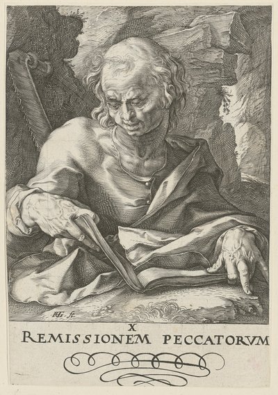 Simon, blad 11 i serien ”Kristus, de tolv apostlarna och Paulus” av Hendrick Goltzius