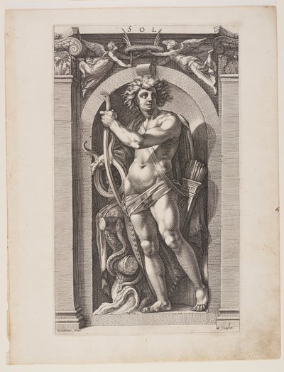Sol, från Åtta hedniska gudar av Hendrick Goltzius