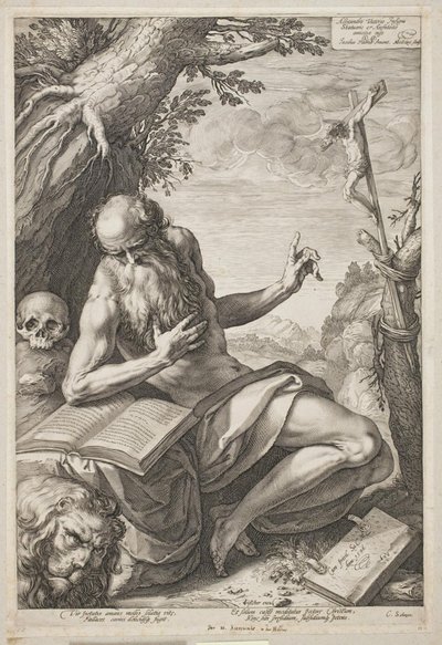 St. Jerome av Hendrick Goltzius
