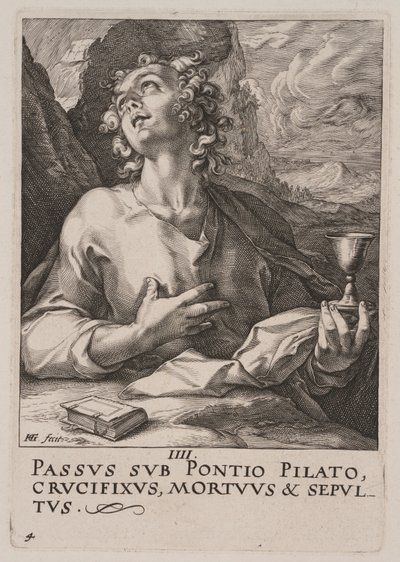 S:t Johannes, från Kristus, apostlarna och S:t Paulus med trosbekännelsen av Hendrick Goltzius