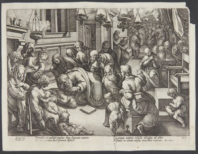 Den helige Paulus uppfostrade Eutykos av Hendrick Goltzius