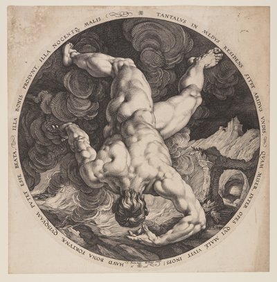 Tantalus, från De fyra skändarna av Hendrick Goltzius