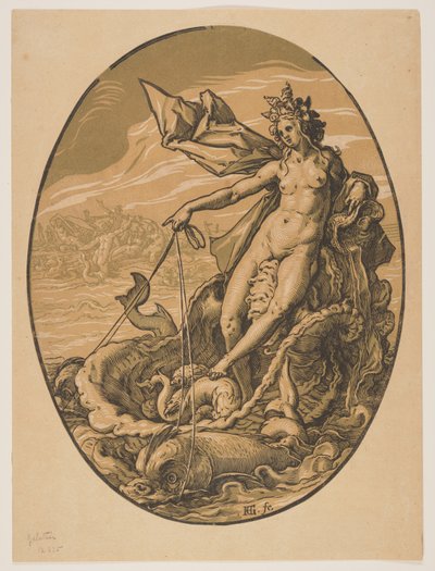 Tethys, från Gudomarna av Hendrick Goltzius