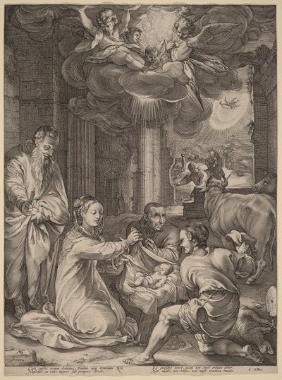 Herdarnas tillbedjan av Hendrick Goltzius