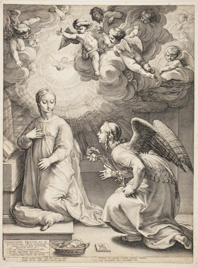 Bebådelsen av Hendrick Goltzius
