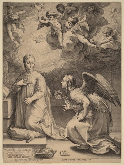 Bebådelsen av Hendrick Goltzius