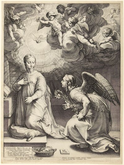 Kristi födelse och tidiga liv av Hendrick Goltzius
