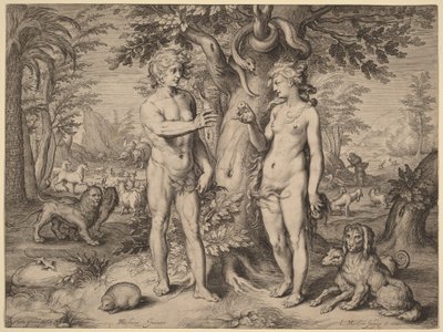 Syndafallet av Hendrick Goltzius