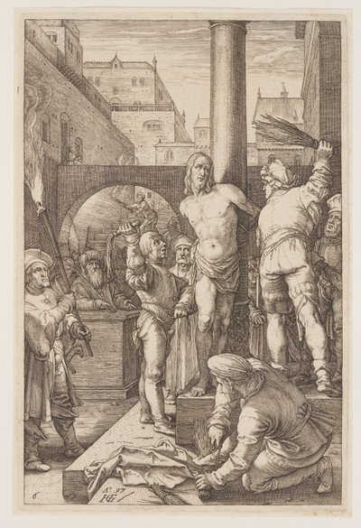 Flagellationen, från Passionen av Hendrick Goltzius