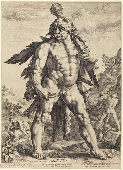 Den store Herkules, eller ”Knollenman” av Hendrick Goltzius
