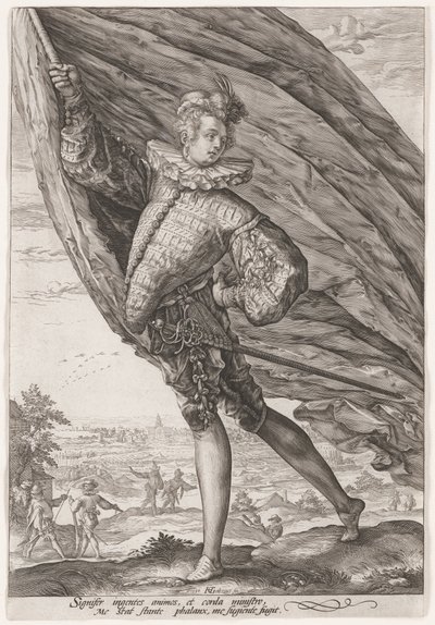 Den store fanbäraren av Hendrick Goltzius