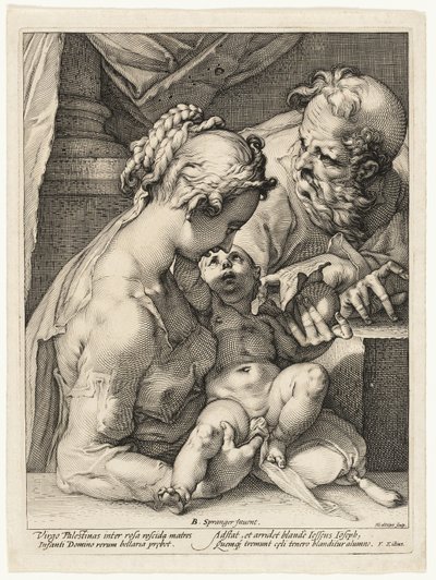Den heliga familjen av Hendrick Goltzius