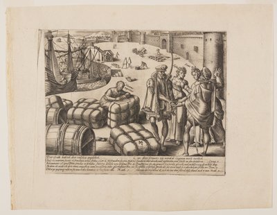 Den okunniga notarien, från Litis Abusus (Juridiska övergrepp) av Hendrick Goltzius