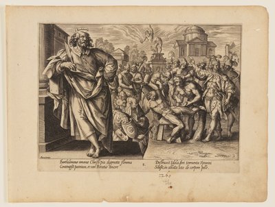 Bartolomeus martyrdöd, från Kristi och apostlarnas martyrdöd av Hendrick Goltzius