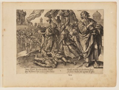 Johannes martyrdöd, från Kristi och apostlarnas martyrdöd av Hendrick Goltzius
