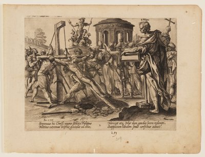 S:t Filips martyrdöd, från Kristi och apostlarnas martyrdöd av Hendrick Goltzius