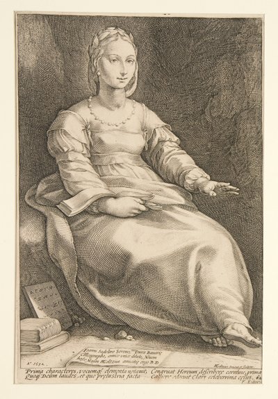 The Nine Muses: Calliope, #1 i en serie om 9 av Hendrick Goltzius