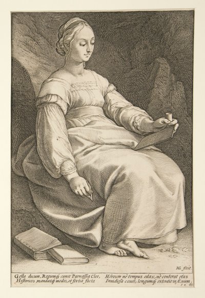The Nine Muses: Clio, #4 i en serie om 9 av Hendrick Goltzius